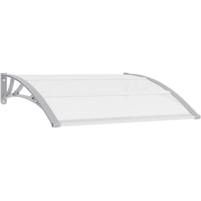 vidaXL Tettoia per porta Grigia e Trasparente - 120x75 cm - Tettoia vidaXL Tettoia per porta Grigia e Trasparente - 120x75 cm - Tettoia