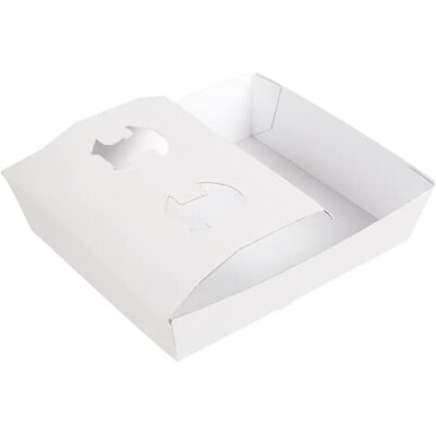 Garcia de Pou 60 unità Vassoi Trasporto 2 bicchieri + 1 Conpart. 'Thepack' 220 G/M2 24,5 x 22 x 5,5 cm Bianco Cartone Ondulato Nano-Micro Garcia de Pou 60 unità Vassoi Trasporto 2 bicchieri + 1 Conpart. 'Thepack' 220 G/M2 24,5 x 22 x 5,5 cm Bianco Cartone Ondulato Nano-Micro