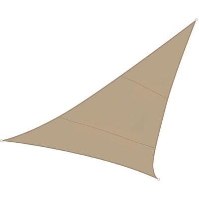 Perel Telo ombreggiante triangolare 5 x 5 x 5 m in HDPE traspirante e permeabile, protezione UV 90%, champagne Perel Telo ombreggiante triangolare 5 x 5 x 5 m in HDPE traspirante e permeabile, protezione UV 90%, champagne