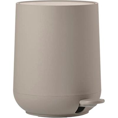 Zone Nova Pattumiera da bagno, diametro 20,5 cm, altezza 23,5 cm, capacità 3 litri, colore: tortora Zone Nova Pattumiera da bagno, diametro 20,5 cm, altezza 23,5 cm, capacità 3 litri, colore: tortora