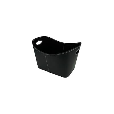 VALO Cestino in similpelle nera L x P x A 55 x 35 x 40 cm per legna da ardere spessore 6,0 mm per proteggere il cestino della legna da pavimento VALO Cestino in similpelle nera L x P x A 55 x 35 x 40 cm per legna da ardere spessore 6,0 mm per proteggere il cestino della legna da pavimento