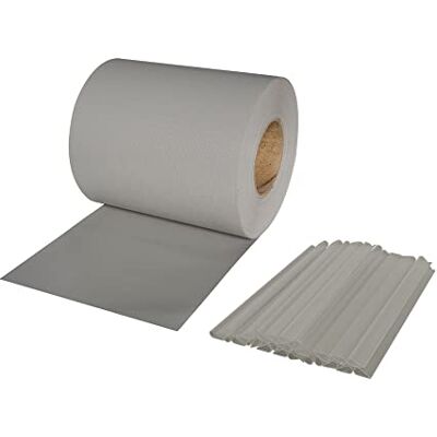 jarolift PVC Strisce Frangivista per Recinzione, Impermeabile, Frangivento, Incluse 25 Clip di Fissaggio, Rotolo 40 m x 19 cm, Grigio jarolift PVC Strisce Frangivista per Recinzione, Impermeabile, Frangivento, Incluse 25 Clip di Fissaggio, Rotolo 40 m x 19 cm, Grigio