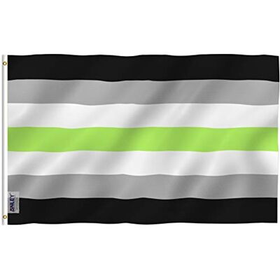 Anley Fly Breeze 3x5 piedi bandiera orgoglio Agender colori vivaci e resistente allo sbiadimento UV testata in tela e doppia cucitura bandiera orgoglio Agender con anelli di tenuta Anley Fly Breeze 3x5 piedi bandiera orgoglio Agender colori vivaci e resistente allo sbiadimento UV testata in tela e doppia cucitura bandiera orgoglio Agender con anelli di tenuta