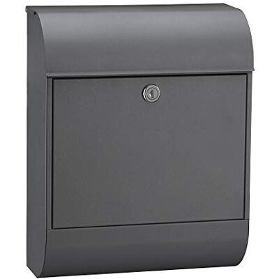Renz ME-FA MEFA Cassetta delle lettere Pearl 872 (colore grigio basalto, sportello superiore, estrazione, misura 450 x 352 x 160 mm), grigio Renz ME-FA MEFA Cassetta delle lettere Pearl 872 (colore grigio basalto, sportello superiore, estrazione, misura 450 x 352 x 160 mm), grigio