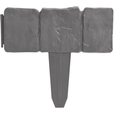 vidaXL Recinzione da Giardino 41 pz Imitazione Pietra Bassa Rustica Elegante Robusta Stabile Bordatura Recinto Prato in Plastica 10 m vidaXL Recinzione da Giardino 41 pz Imitazione Pietra Bassa Rustica Elegante Robusta Stabile Bordatura Recinto Prato in Plastica 10 m