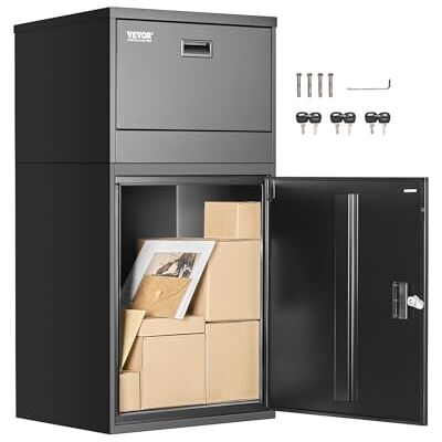Vevor Cassette di consegna pacchi esterna 38.6 In, con lucchetto - Cassetta postale Vevor Cassette di consegna pacchi esterna 38.6 In, con lucchetto - Cassetta postale