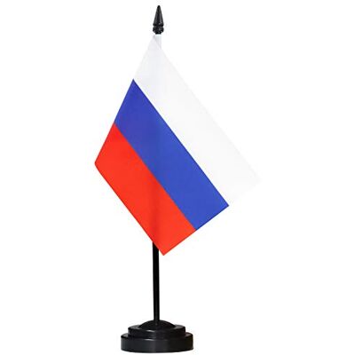 Anley Russia Set bandiera da scrivania deluxe Bandiera russa da tavolo in miniatura da 6 x 4 pollici con palo da 12 "- Colori vivaci e resistente allo sbiadimento Base nera e punta a lancia Anley Russia Set bandiera da scrivania deluxe Bandiera russa da tavolo in miniatura da 6 x 4 pollici con palo da 12 "- Colori vivaci e resistente allo sbiadimento Base nera e punta a lancia