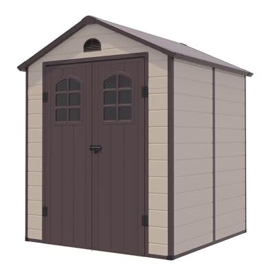 Gardiun Casetta in Resina Alessia A 3,57 m² 190x188x225 cm con Pavimento e Finestre Beige Gardiun Casetta in Resina Alessia A 3,57 m² 190x188x225 cm con Pavimento e Finestre Beige