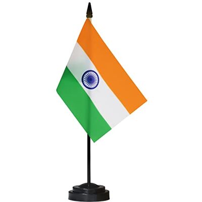 Anley Set bandiera da scrivania deluxe India Bandiera indiana da tavolo 6 x 4 pollici in miniatura con palo da 12 "- Colore brillante e resistente allo sbiadimento Base nera e punta a lancia Anley Set bandiera da scrivania deluxe India Bandiera indiana da tavolo 6 x 4 pollici in miniatura con palo da 12 "- Colore brillante e resistente allo sbiadimento Base nera e punta a lancia