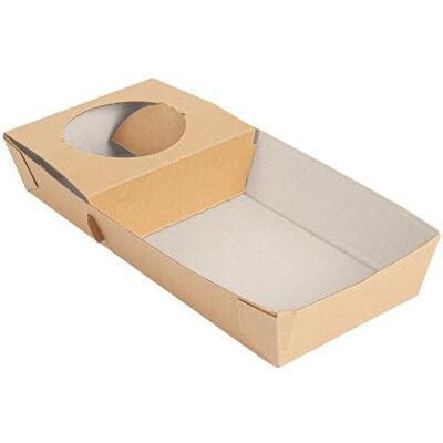 Garcia de Pou 50 Unità Vassoi Trasporto 1 Bicchiere+1 Compart. 'Thepack' 280 G/M2 25 x 12 x 4 cm naturale cartone ondulato Nano-Micro Garcia de Pou 50 Unità Vassoi Trasporto 1 Bicchiere+1 Compart. 'Thepack' 280 G/M2 25 x 12 x 4 cm naturale cartone ondulato Nano-Micro
