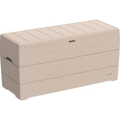 Duramax Cedargrain Durabox 270 Litri/ 71 Galloni Baule da Giardino, Cassapanca Contenitore da Esterno in plastica con ruote e maniglie, Scatole Per Esterni, Tortora caldo, 55.7 x 45.3 x 117.2 cm Duramax Cedargrain Durabox 270 Litri/ 71 Galloni Baule da Giardino, Cassapanca Contenitore da Esterno in plastica con ruote e maniglie, Scatole Per Esterni, Tortora caldo, 55.7 x 45.3 x 117.2 cm