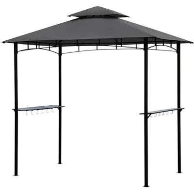Sekey Gazebo da Giardino Impermeabile 2.45 x 1.50 m, Tenda da Esterno per Griglie Feste Barbecue, UV50 +, Grigio Sekey Gazebo da Giardino Impermeabile 2.45 x 1.50 m, Tenda da Esterno per Griglie Feste Barbecue, UV50 +, Grigio
