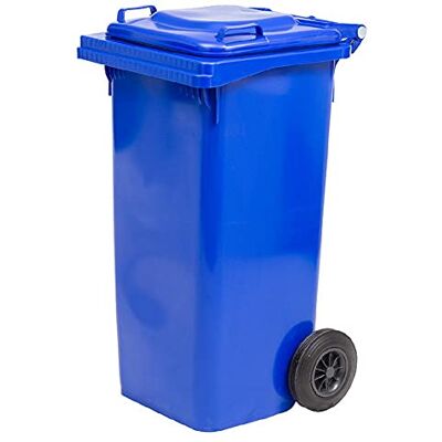 Mobil Plastic Bidone in HDPE per uso esterno da 120 Lt, mis. 48 L x 55 P x 93 H cm, peso 9,2 Kg, colore blu Mobil Plastic Bidone in HDPE per uso esterno da 120 Lt, mis. 48 L x 55 P x 93 H cm, peso 9,2 Kg, colore blu