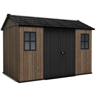 Keter Casetta da Giardino Apex 7511/1175 Walnut, Effetto Legno Noce Naturale, Porte e Finestre Orientabili, 5,2 m², 230x350x246H cm Keter Casetta da Giardino Apex 7511/1175 Walnut, Effetto Legno Noce Naturale, Porte e Finestre Orientabili, 5,2 m², 230x350x246H cm