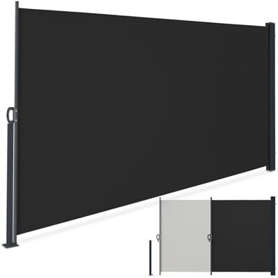 tectake ® Tenda Laterale Avvolgibile, Estensibile, 300 x 180 cm, Paravento da Esterno, Tenda Parasole Esterno, in Acciaio, per Giardino, Balcone e Terrazza, Frangivista Frangivento da Esterno Nero tectake ® Tenda Laterale Avvolgibile, Estensibile, 300 x 180 cm, Paravento da Esterno, Tenda Parasole Esterno, in Acciaio, per Giardino, Balcone e Terrazza, Frangivista Frangivento da Esterno Nero