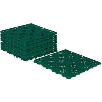 IDMarket Set 10 pezzi piastrelle plastica pavimento giardino verdi 29,5x29,5 cm IDMarket Set 10 pezzi piastrelle plastica pavimento giardino verdi 29,5x29,5 cm