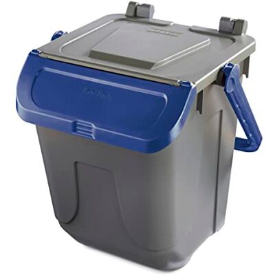 Mobil Plastic Contenitore raccolta differenziata 25L grigio e blu con sportello basculante Modello Ecology Bidone per rifiuti e riciclo domestico Mobil Plastic Contenitore raccolta differenziata 25L grigio e blu con sportello basculante Modello Ecology Bidone per rifiuti e riciclo domestico