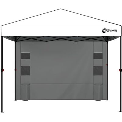 Sekey 2 pareti laterali per gazebo, 3 x 3 m, impermeabili, resistenti all'inverno, pareti laterali per gazebo, tenda da giardino, 3 x 3 m, 1 finestra, 1 porta (grigio, 1 parete laterale) Sekey 2 pareti laterali per gazebo, 3 x 3 m, impermeabili, resistenti all'inverno, pareti laterali per gazebo, tenda da giardino, 3 x 3 m, 1 finestra, 1 porta (grigio, 1 parete laterale)