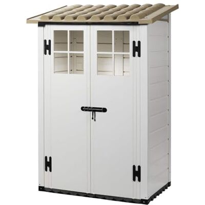 Gardiun Casetta in Resina Tuscany Evo 100 2 ante 1,32 m² 95 x 139 x 201 cm Gardiun Casetta in Resina Tuscany Evo 100 2 ante 1,32 m² 95 x 139 x 201 cm
