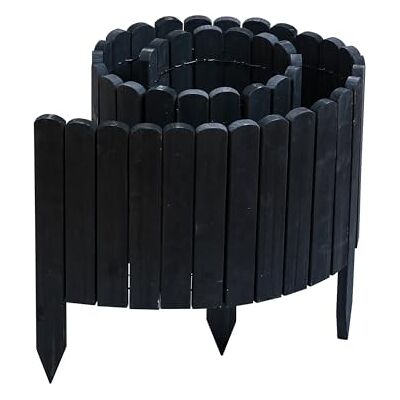 Gartenwelt Riegelsberger antracite lunghezza 203 cm altezza recinzione 30 cm recinzione in legno bordo falciatura bordo prato legno di abete Gartenwelt Riegelsberger antracite lunghezza 203 cm altezza recinzione 30 cm recinzione in legno bordo falciatura bordo prato legno di abete