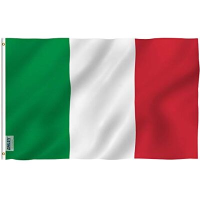 Anley Fly Breeze 3x5 Foot Bandiera Italia Colore vivido e resistente allo sbiadimento UV Intestazione in tela e doppia cucitura Bandiere italiane Poliestere con passacavi in ottone 3 X 5 Ft Anley Fly Breeze 3x5 Foot Bandiera Italia Colore vivido e resistente allo sbiadimento UV Intestazione in tela e doppia cucitura Bandiere italiane Poliestere con passacavi in ottone 3 X 5 Ft