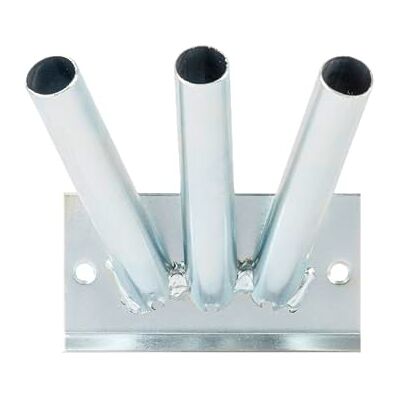 Alberts GAH Supporto per pennoni portabandiera per il montaggio a muro per tre bandiere zincato blu Ø tubo di montaggio 29 mm Alberts GAH Supporto per pennoni portabandiera per il montaggio a muro per tre bandiere zincato blu Ø tubo di montaggio 29 mm