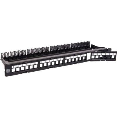 Techly Professional 368567 Pannello Patch Modulare 24 Posti UTP con Moduli Removibili 1 unità Nero Nero Techly Professional 368567 Pannello Patch Modulare 24 Posti UTP con Moduli Removibili 1 unità Nero Nero