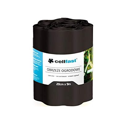 Cellfast Bordo per Aiuole Palisade Palizzata Ondulata Recinzione Da Giardino Nero (20cm x9m, Nero) Cellfast Bordo per Aiuole Palisade Palizzata Ondulata Recinzione Da Giardino Nero (20cm x9m, Nero)