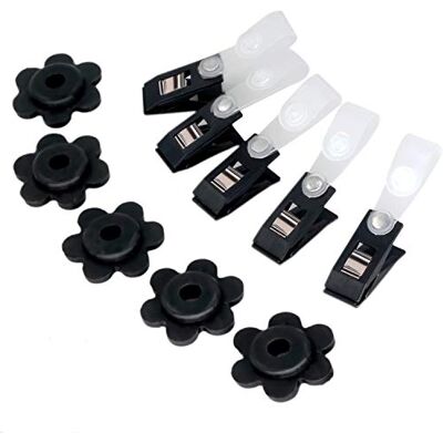 Anley Accessori Confezione da 10 Ferma Bandiera In Gomma, Bandiera Da Giardino, Clip Antivento, 5 Per Aste Da Bandiera Da Giardino Set da 10 pezzi Anley Accessori Confezione da 10 Ferma Bandiera In Gomma, Bandiera Da Giardino, Clip Antivento, 5 Per Aste Da Bandiera Da Giardino Set da 10 pezzi
