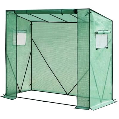 WOLTU Serra per Pomodori PE, Traslucida, Verde, 200x77x146/169cm WOLTU Serra per Pomodori PE, Traslucida, Verde, 200x77x146/169cm