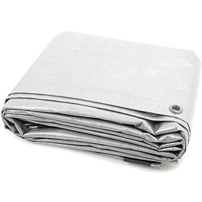 jarolift Telone Occhiellato Impermeabile, Telo di Copertura Multiuso in Polietilene 140 g/m², Resistente, 3 x 4 m, Bianco jarolift Telone Occhiellato Impermeabile, Telo di Copertura Multiuso in Polietilene 140 g/m², Resistente, 3 x 4 m, Bianco