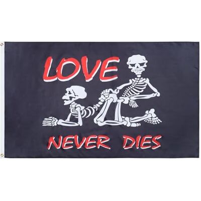 AZ FLAG Bandiera Pirata L'Amore dura per sempre 150x90 cm 2 Occhielli AZ FLAG Bandiera Pirata L'Amore dura per sempre 150x90 cm 2 Occhielli