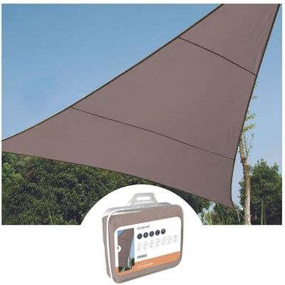 Perel Vela ombreggiante triangolare 3.6 m, 90% UV, idrorepellente, tortora Perel Vela ombreggiante triangolare 3.6 m, 90% UV, idrorepellente, tortora