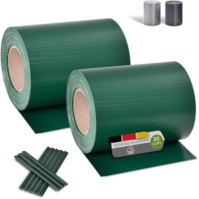 Juskys Strisce frangivista in PVC per recinzioni a Doppia Barra Set da 2-2 Rotoli da 35m x 19cm 60 Clip di Fissaggio Pellicola frangivista frangivento Verde Juskys Strisce frangivista in PVC per recinzioni a Doppia Barra Set da 2-2 Rotoli da 35m x 19cm 60 Clip di Fissaggio Pellicola frangivista frangivento Verde