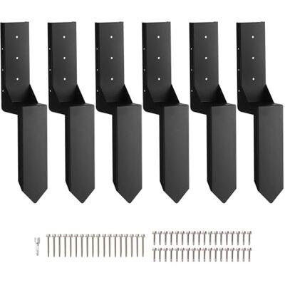 VEVOR Kit di Picchetti di Ancoraggi per Pali Recinzione, Picchetti di Supporto in Acciaio, Riparazione Inclinato Legno Rotto, Palo per Recinzione Avvolgente, Diametro Interno 89 x 89 mm 6 Pezzi VEVOR Kit di Picchetti di Ancoraggi per Pali Recinzione, Picchetti di Supporto in Acciaio, Riparazione Inclinato Legno Rotto, Palo per Recinzione Avvolgente, Diametro Interno 89 x 89 mm 6 Pezzi