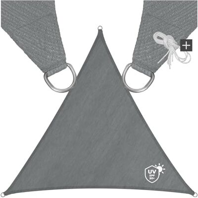 tectake ® Tenda a Vela Solare 6 x 6 x 6 m Protezione UV 50+, Telo Occhiellato Traspirante, Facile da Fissare, Anelli in Acciaio Inox, Facile da Pulire, Ideale per Giardino, Terrazza e Balcone tectake ® Tenda a Vela Solare 6 x 6 x 6 m Protezione UV 50+, Telo Occhiellato Traspirante, Facile da Fissare, Anelli in Acciaio Inox, Facile da Pulire, Ideale per Giardino, Terrazza e Balcone