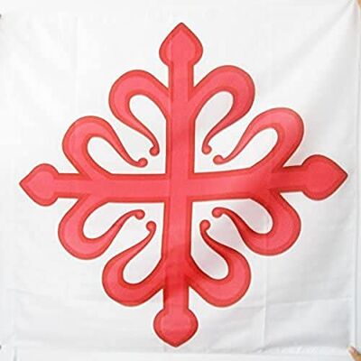 Bandiera Calatrava 90x90cm - Poliestere Resistente Banner Cattolico Bandiera Calatrava 90x90cm - Poliestere Resistente Banner Cattolico