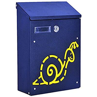 BLINKY Lumaca Cassetta per Lettere in Acciaio, 21x8.5x30, Nero BLINKY Lumaca Cassetta per Lettere in Acciaio, 21x8.5x30, Nero