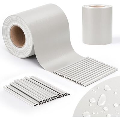 jarolift PVC Strisce Frangivista per Recinzione, Impermeabile, Frangivento, Incluse 25 Clip di Fissaggio, Rotolo 40 m x 19 cm, Bianco Segnale jarolift PVC Strisce Frangivista per Recinzione, Impermeabile, Frangivento, Incluse 25 Clip di Fissaggio, Rotolo 40 m x 19 cm, Bianco Segnale