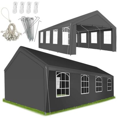 tectake ® Tendone per Feste 8 x 4 m, Gazebo Impermeabile, Protezione UV 50+ tectake ® Tendone per Feste 8 x 4 m, Gazebo Impermeabile, Protezione UV 50+