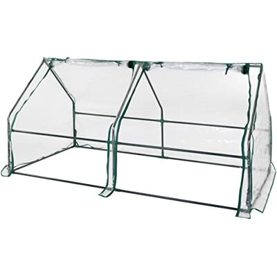 STI Serra da balcone terrazza giardino,182x92x92 H per piante e fiori, telo PVC, due aperture dall'alto, facile da montare e riporre cm STI Serra da balcone terrazza giardino,182x92x92 H per piante e fiori, telo PVC, due aperture dall'alto, facile da montare e riporre cm
