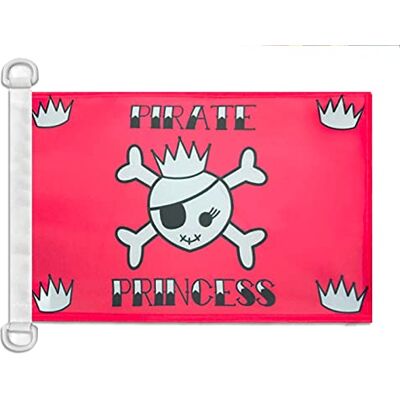 AZ FLAG Bandiera Nautica Pirata Principessa 45x30 cm Anelli Plastica AZ FLAG Bandiera Nautica Pirata Principessa 45x30 cm Anelli Plastica