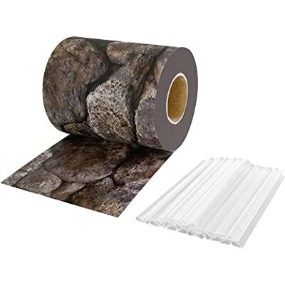 jarolift PVC Strisce Frangivista per Recinzione, Impermeabile, Frangivento, Incluse 25 Clip di Fissaggio, Rotolo 40 m x 19 cm, Design Pietrisco jarolift PVC Strisce Frangivista per Recinzione, Impermeabile, Frangivento, Incluse 25 Clip di Fissaggio, Rotolo 40 m x 19 cm, Design Pietrisco