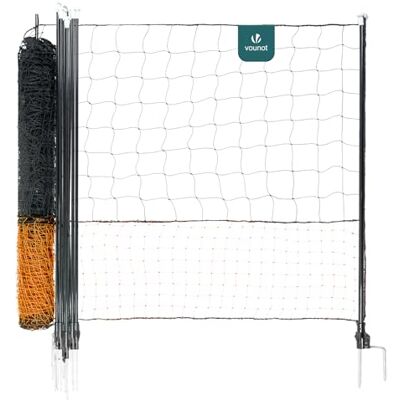 VOUNOT ® Kit Rete Pollaio 30M in PE Resistente con Porta di Accesso, Recinto per Galline da Esterno con Picchetti a Doppia Punta e Accessori Inclusi, Protezione per Polli, Anatre e Pollame, Arancione VOUNOT ® Kit Rete Pollaio 30M in PE Resistente con Porta di Accesso, Recinto per Galline da Esterno con Picchetti a Doppia Punta e Accessori Inclusi, Protezione per Polli, Anatre e Pollame, Arancione