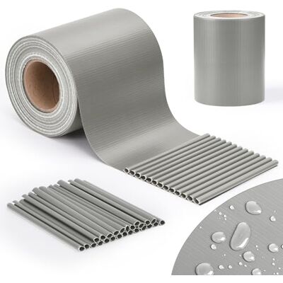 jarolift PVC Strisce Frangivista per Recinzione, Impermeabile, Frangivento, Incluse 25 Clip di Fissaggio, Rotolo 40 m x 19 cm, Grigio Agata jarolift PVC Strisce Frangivista per Recinzione, Impermeabile, Frangivento, Incluse 25 Clip di Fissaggio, Rotolo 40 m x 19 cm, Grigio Agata
