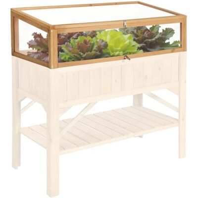tectake ® Semenzaio A Letto Caldo in Legno, Resistente alle Intemperie Pannelli Alveolari, Cerniera Autobloccante, 115 x 53 x 34 cm, Serra Fredda, Coltivazione Precoce, 5 kg di Peso, Marrone tectake ® Semenzaio A Letto Caldo in Legno, Resistente alle Intemperie Pannelli Alveolari, Cerniera Autobloccante, 115 x 53 x 34 cm, Serra Fredda, Coltivazione Precoce, 5 kg di Peso, Marrone