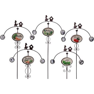 dobar Set di 5 Bastoncini Decorativi in Metallo per Verdure dobar Set di 5 Bastoncini Decorativi in Metallo per Verdure
