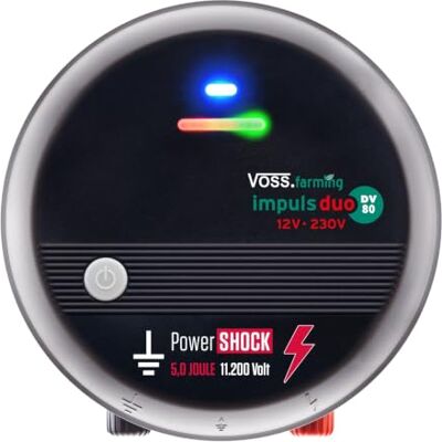 Voss Elettrificatore Impuls Duo DV80 12 V/230 V per recinto Elettrico, recinzioni da pascolo Voss Elettrificatore Impuls Duo DV80 12 V/230 V per recinto Elettrico, recinzioni da pascolo