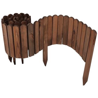 Aquagart Recinzione in legno a rullo per aiuole e confini del prato Bordo flessibile per aiuole per forme rotonde e angolari Confine del prato per sentieri, aree del giardino e decorazione Aquagart Recinzione in legno a rullo per aiuole e confini del prato Bordo flessibile per aiuole per forme rotonde e angolari Confine del prato per sentieri, aree del giardino e decorazione