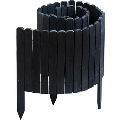 Gartenwelt Riegelsberger Antracite Lunghezza 203 cm Altezza recinzione 40 cm Recinzione in legno Bordo falciatura Bordo prato Legno di abete Gartenwelt Riegelsberger Antracite Lunghezza 203 cm Altezza recinzione 40 cm Recinzione in legno Bordo falciatura Bordo prato Legno di abete